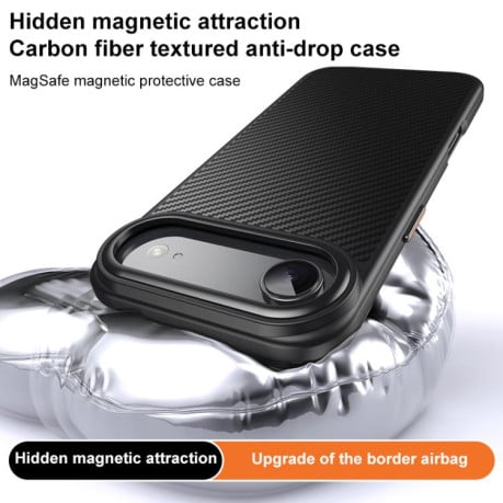 Противоударный чехол Kevlar Fiber с MagSafe на iPhone Air - черный