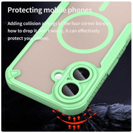 Чохол Armor Glaze з MagSafe Magnetic на iPhone 17 - зелений