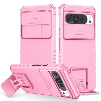 Протиударний чохол Stereoscopic Holder Sliding для Google Pixel 9 Pro XL - рожевий
