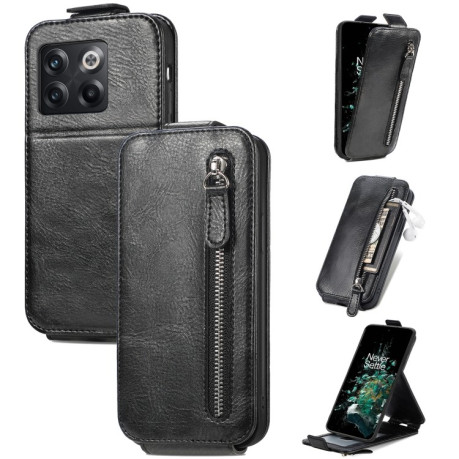 Флип-чехол Zipper Wallet Vertical для OnePlus 10T - черный