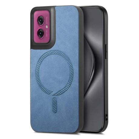 Чехол Retro MagSafe Magnetic PU на Motorola Moto G55 - синий