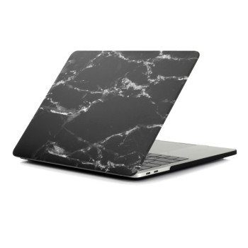 Мраморный Чехол Soft Touch Marble Water Stick для Macbook Pro 16 - черный