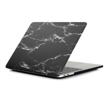 Мраморный Чехол Soft Touch Marble Water Stick для Macbook Pro 16 (2019/2020) - черный
