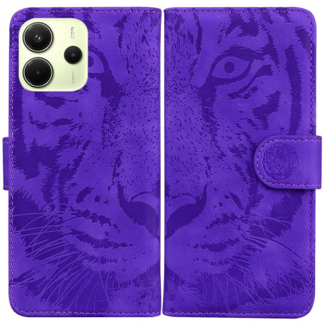 Чехол-книжка Tiger Embossing для Xiaomi Redmi Note 14 4G 164.84mm - фиолетовый