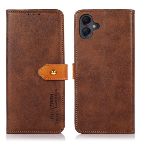 Чохол-книжка KHAZNEH Dual-color Cowhide для Samsung Galaxy A06 4G - коричневий