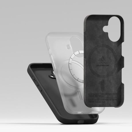 Оригінальний силіконовий чохол Ringke Silicone Magnetic з MagSafe на iPhone 17 - Black