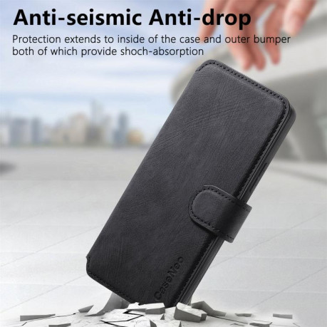 Чехол-книжка CaseNeo MagSafe RFID Anti-theft Retro Leather для Samsung Galaxy S25+ 5G - черный