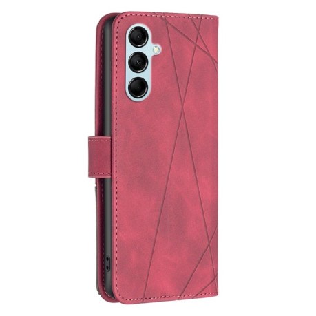 Чехол-книжка Magnetic Buckle Rhombus для Samsung Galaxy M14 5G - красный
