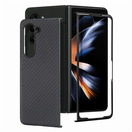 Противоударный чехол Accurate Carbon Fiber для Samsung Galaxy Fold 5 - черный