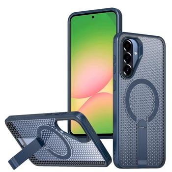 Чехол kalebol Honeycomb Cooling с MagSafe и подставкой для Samsung Galaxy A37 5G — синий