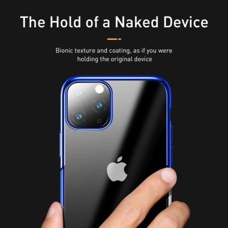 Силиконовый чехол Baseus Shining case на iPhone 11 Pro Max-синий