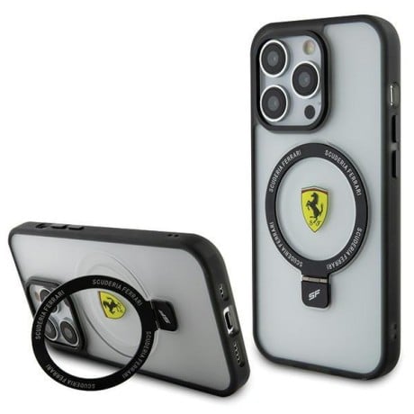 Оригінальний чохол Ferrari Ring Stand 2023 Collection MagSafe для iPhone 15 Pro Max - Black (FEHMP15XUSCAH)