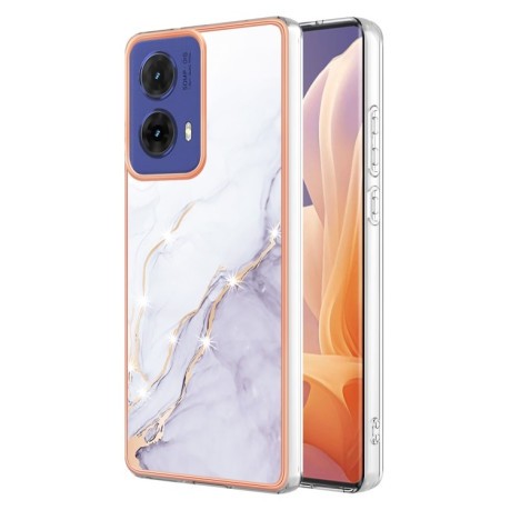 Противоударный чехол Electroplating IMD для Motorola Moto G85 - White
