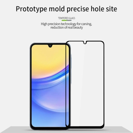 Защитное стекло PINWUYO 9H 3D Full Screen на Samsung Galaxy A16 5G - черное