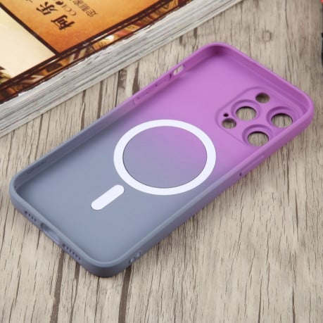 Противоударный чехол Liquid Silicone Full (Magsafe) для iPhone 15 Pro Max - фиолетовый