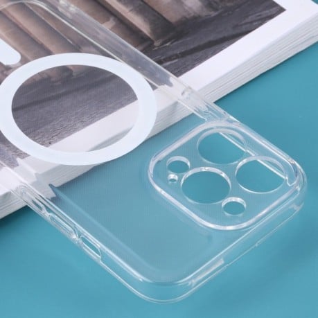 Противоударный чехол Classic Electroplating (Magsafe) для iPhone 14 Plus - прозрачный