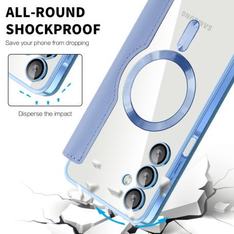 Чохол-книжка Shield MagSafe RFID Anti-theft Leather  для Samsung Galaxy A16 5G - синій