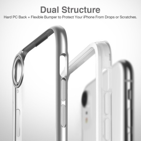 Чехол ESR Bumper Hoop Lite Series на iPhone XR- серебристый