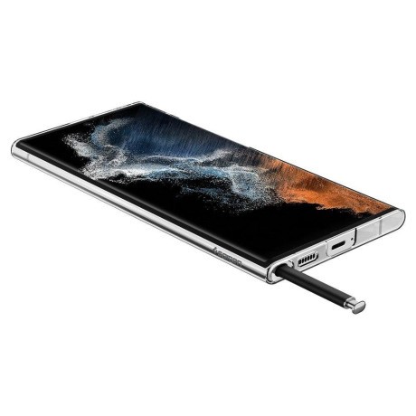 Оригинальный чехол Spigen AirSkin для Samsung Galaxy S22 Ultra - Crystal Clear