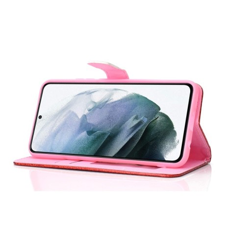 Чохол-книжка Glitter Powder Samsung Galaxy S21 FE - рожевий