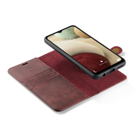 Кожаный чехол-книжка DG.MING Crazy Horse Texture на Samsung Galaxy A04s/A13 5G - красный
