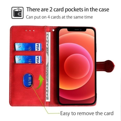 Чохол-книжка Skin Feel Magnetic Buckle для OnePlus Ace 3V 5G - червоний