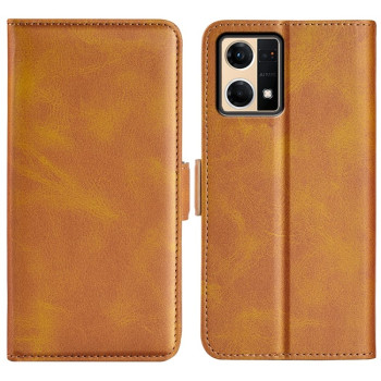 Чехол-книжка с двусторонней магнитной застёжкой на Reno7 4G / F21 Pro 4G - желтый