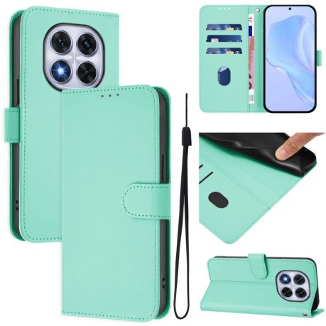 Чехол-книжка Skin Feel S-type для Xiaomi Redmi Note 14 Pro 5G/Poco X7 - зеленый