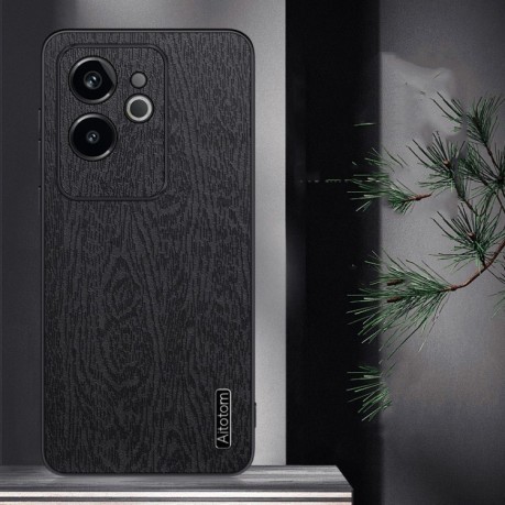 Чохол Tree Bark Leather Shockproof для Realme GT 6 - синій