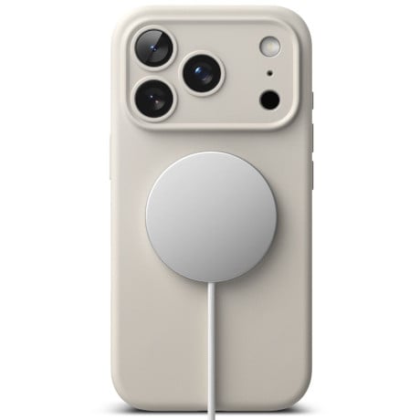 Оригинальный силиконовый чехол Ringke Silicone Magnetic с MagSafe на iPhone 17 Pro - Beige