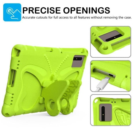 Противоударный чехол Butterfly Bracket EVA для Xiaomi Redmi Pad 2 /SE 11 2025 - зеленый