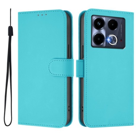 Чехол-книжка Skin Feel Solid Color Leather для Infinix Note 40 4G - синий