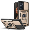 Противоударный чехол Camera Sliding для Realme 9i/OPPO A76/A96 - золотой