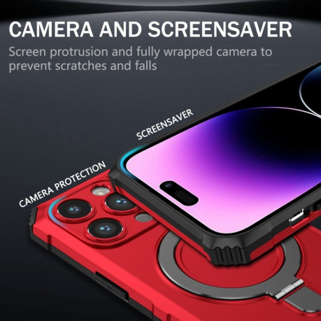 Протиударний чохол MagSafe Magnetic Holder для iPhone 15 Pro Max - червоний
