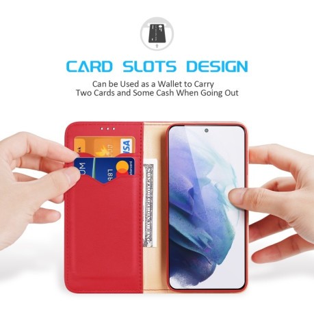 Шкіряний чохол-книжка DUX DUCIS Hivo Series Samsung Galaxy S22 Plus 5G - червоний