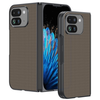 Протиударний чохол Carbon Fiber Texture Printing для Google Pixel 9 Pro Fold - золотий