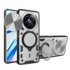 Противоударный чехол CD Texture Sliding Camshield Magnetic Holder на Realme 13 5G/12 5G/12X 5G Global - серебристый