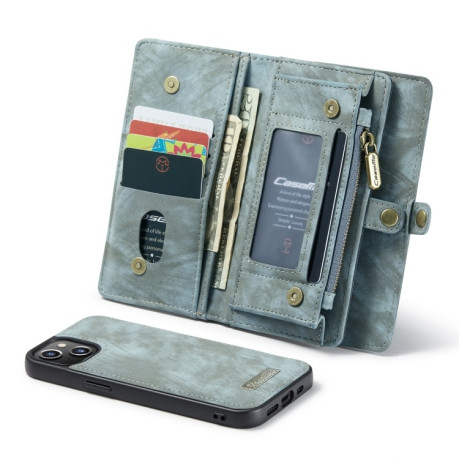 Чохол-гаманець CaseMe 008 Series Zipper Style на iPhone 13 mini - синій