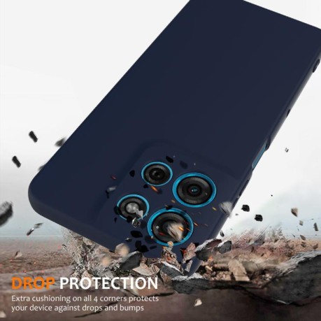 Силиконовый чехол Shockproof Silicone Magsafe для Motorola Moto G75 5G - синий