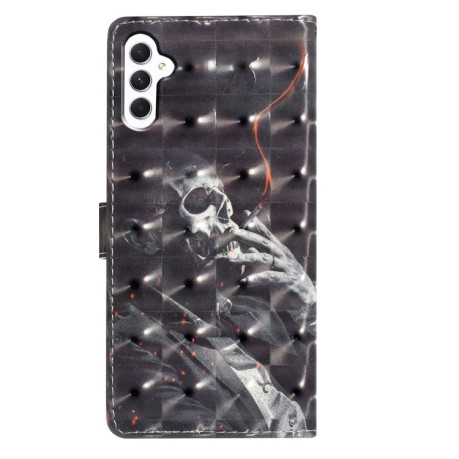Чехол-книжка 3D Painting для Samsung Galaxy A56 5G - Skull