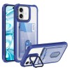 Противоударный чехол Card Bag Holder Acrylic Hybrid для iPhone 16 Plus - синий