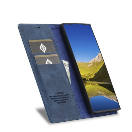 Чехол-книжка LC.IMEEKE Soft для Samsung Galaxy S22 Ultra - синий