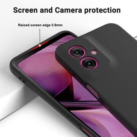 Силіконовий чохол Solid Color Liquid Silicone Motorola Moto G55 - чорний