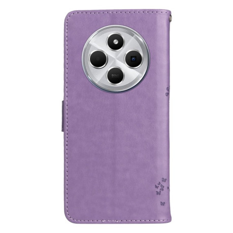 Чохол-книжка Happy Cat Pattern для Xiaomi Redmi 14C 4G/Poco C75/Redmi A4 5G - фіолетовий