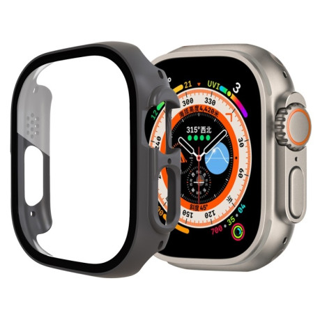 Накладка с защитным стеклом на Apple Watch Ultra 49mm - серая
