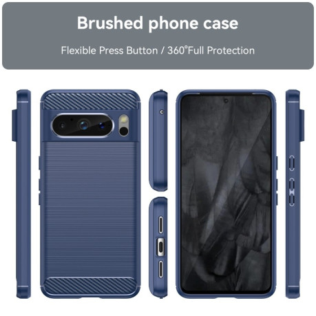 Протиударний чохол Brushed Texture Carbon Fiber на Google Pixel 8 Pro