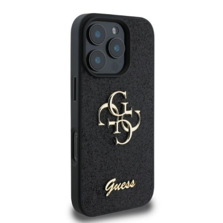 Оригинальный чехол Guess Big Metal Logo для iPhone 16 Pro Max - black