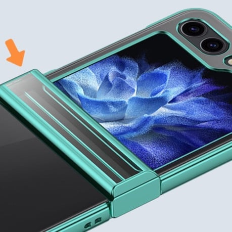 Противоударный чехол 6D Electroplating Full Coverage  для Samsung Galaxy  Flip 6 - серебристый