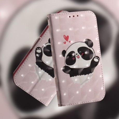 Чехол-книжка 3D Colored Horizontal Flip Leather для Realme 12 5G - Panda