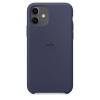 Силиконовый чехол Silicone Case Midnight Blue на iPhone 11 -премиальное качество